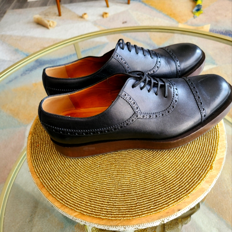 Luxury Leather Black Gucci Men's Shoes